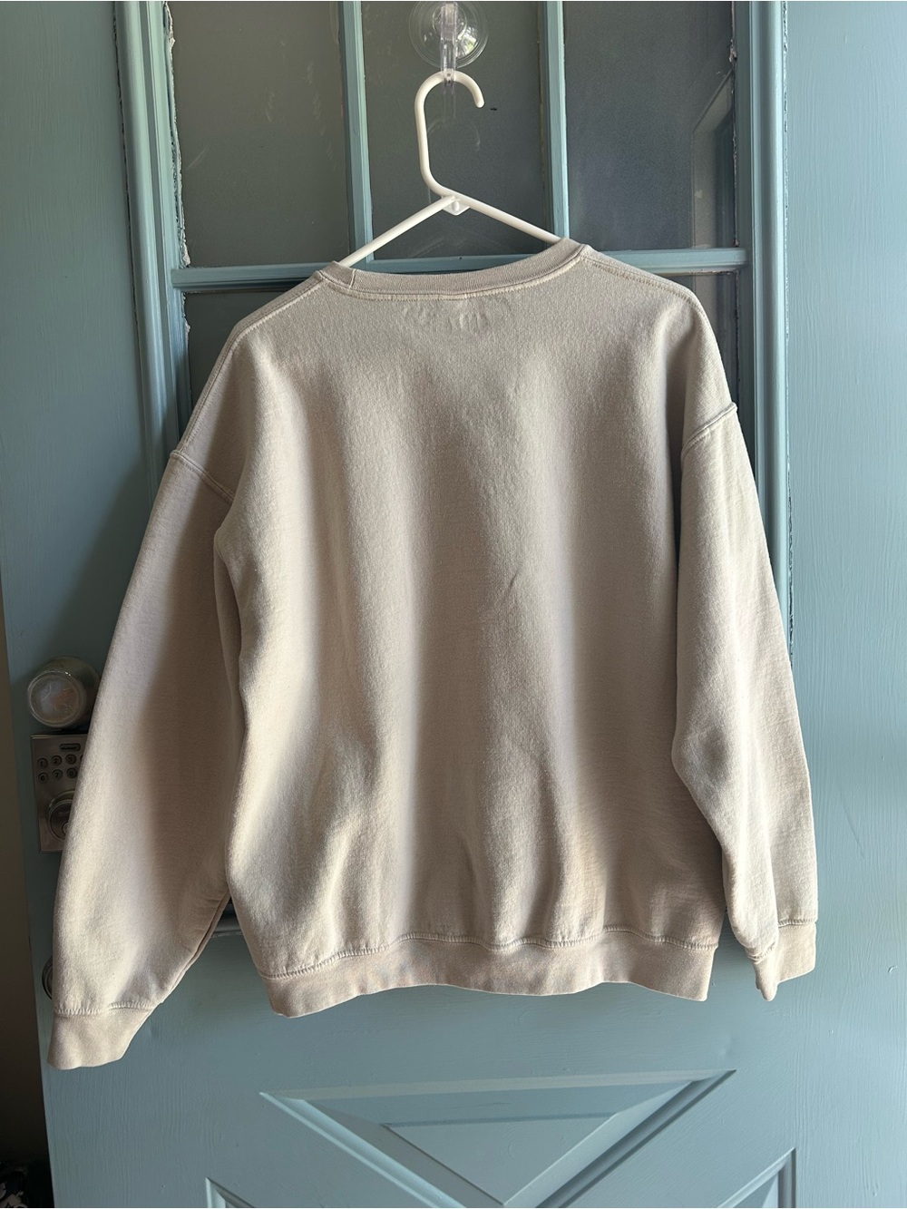 Pop Killer Spiral Cats Pullover Crewneck Sweatshirt Sand Tan Kitty Cat Large - Picture 2 of 8